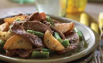 Steaks aux pommes de terre et haricots verts au cookeo