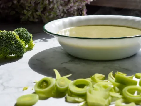 Soupe de poireaux et brocoli au thermomix