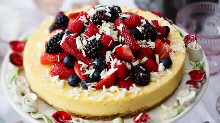 Cheesecake au chocolat blanc à la crème
