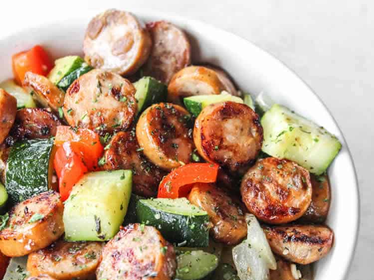 Courgettes et poivron au chorizo au cookeo