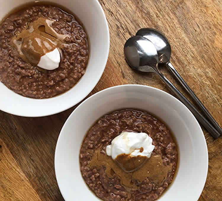 Dessert flocons d'avoine et chocolat