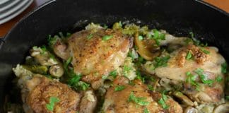 Hauts de cuisses de poulet aux champignons au cookeo