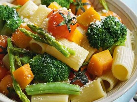 Jardinière de légumes et pâtes au cookeo