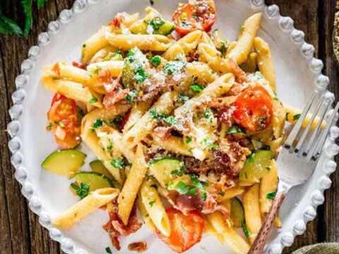 Penne aux courgette et tomates au cookeo