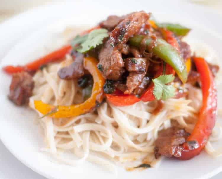 Poivrons au steaks de boeuf au cookeo