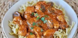 Poulet aux champignons et paprika au cookeo