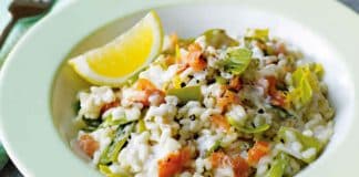 Risotto saumon poireau au cookeo