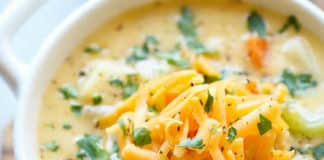 Soupe de poulet au fromage