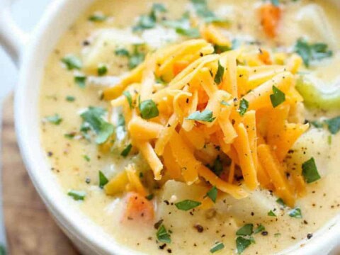 Soupe de poulet au fromage