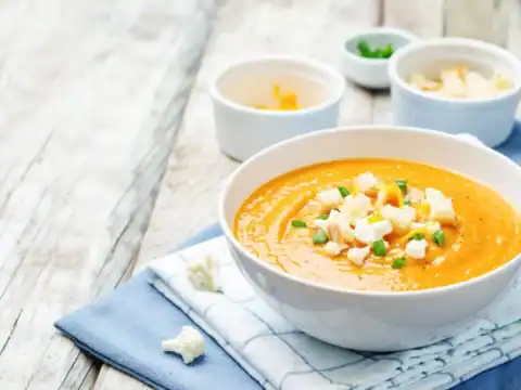 Soupe potiron chou-fleur au cookeo