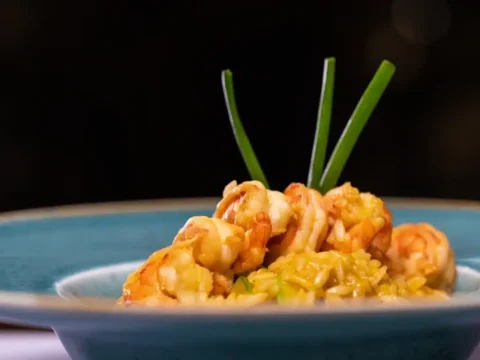 Risotto aux crevettes et safran au cookeo