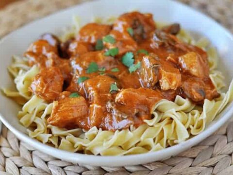 Aiguillettes de poulet et paprika au cookeo