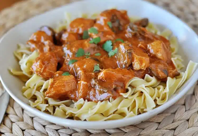 Aiguillettes de poulet et paprika au cookeo