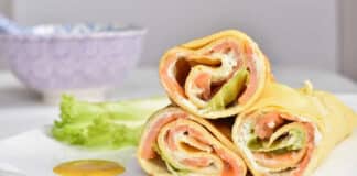 Crêpes au saumon fumé et fromage