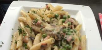 Penne champignons et jambon au cookeo