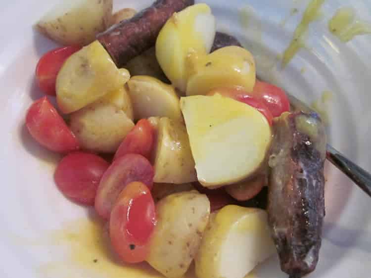 Pommes de terre aux chipolatas au cookeo