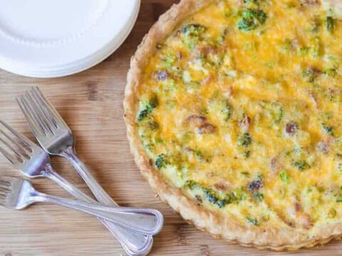 Quiche au brocoli et bacon