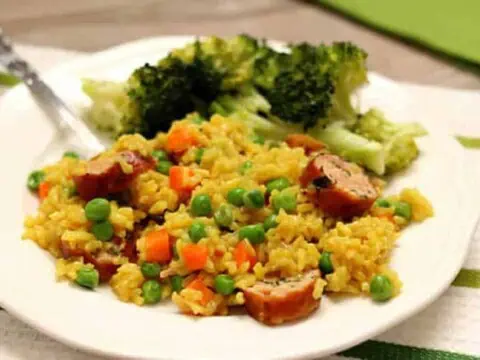 Riz aux Saucisses et Légumes au Cookeo