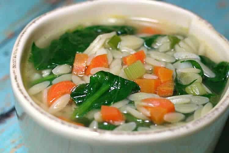 Soupe aux épinards