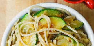 Spaghetti aux courgettes et parmesan