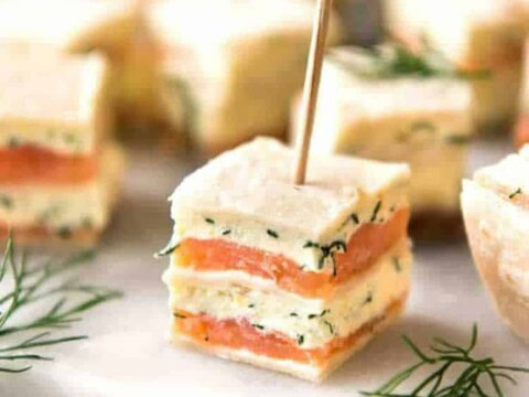 Bouchées apéritives au saumon