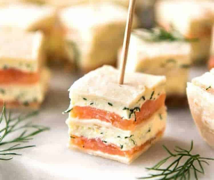 Bouchées apéritives au saumon