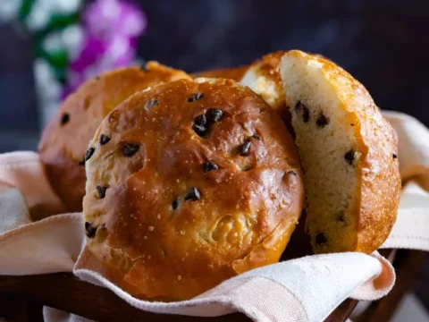 Brioche aux pépites de chocolat noir