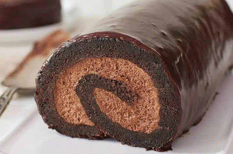 Bûche au chocolat à la crème