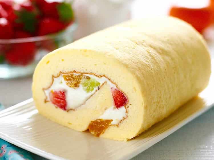 Bûche de Noël nature aux fruits
