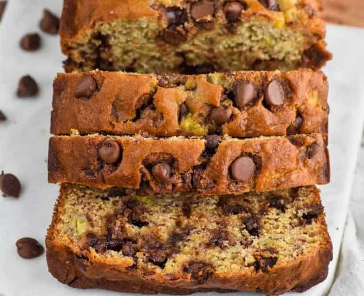 Cake Banane Et Chocolat Au Thermomix Pour Le Gouter Ou Petit Dejeuner