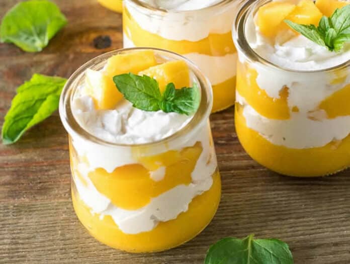 Crème dessert à la mangue