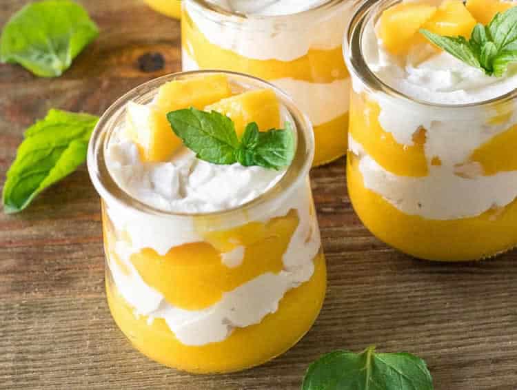 Crème dessert à la mangue