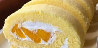 Gâteau roulé à la mangue au thermomix