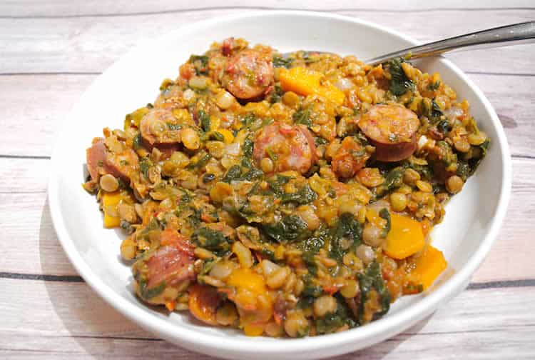 Lentilles aux saucisses et carottes au cookeo