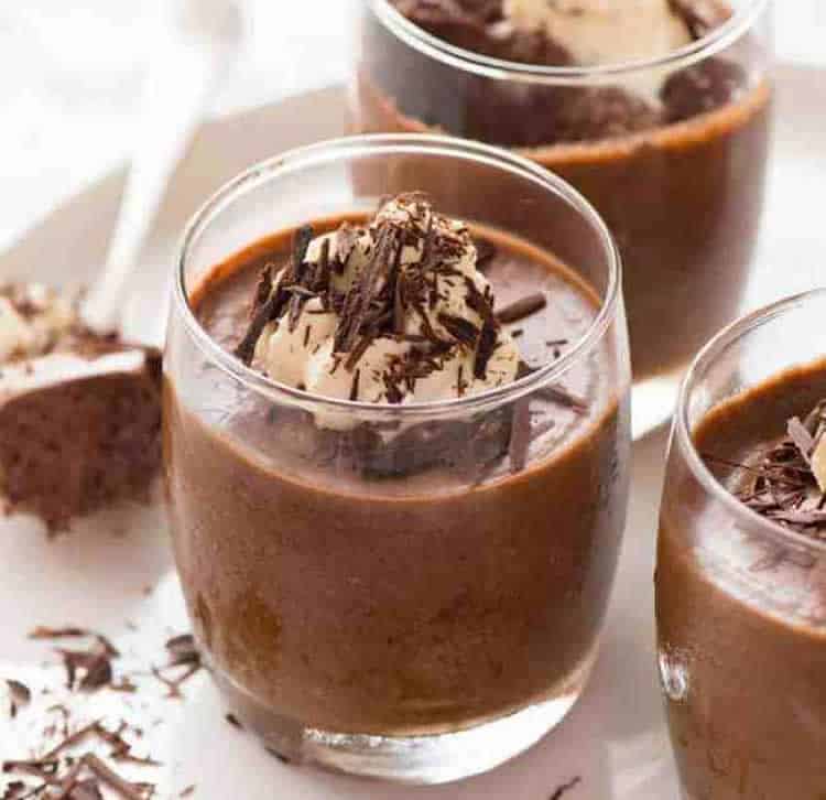 Mousse au chocolat en verrines