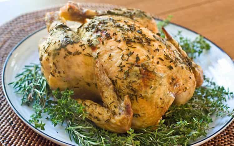 Poulet entier aux herbes au cookeo