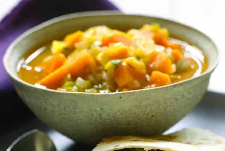 Soupe patates douces et poireaux