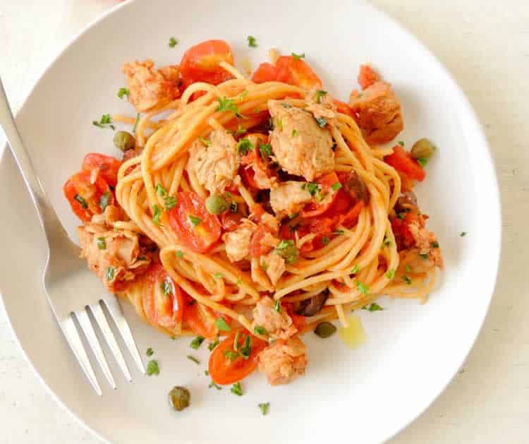 Spaghettis à la sauce thon au cookeo