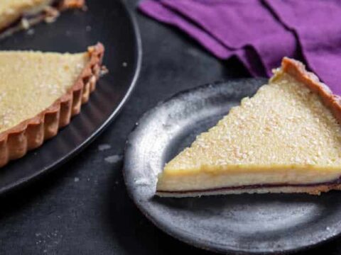 Tarte au chocolat et sésame blanc