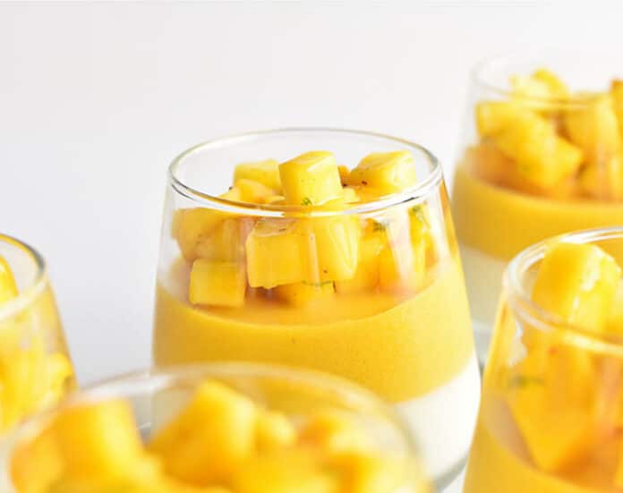 Verrine de mousse de mangue au thermomix