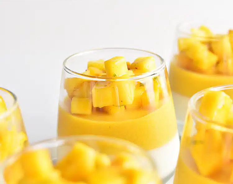 Verrine de mousse de mangue au thermomix