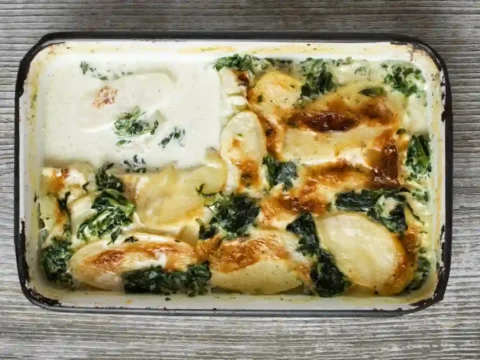 Gratin pommes de terre et épinard au thermomix