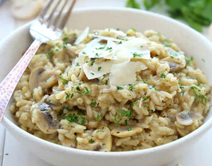 Risotto aux champignon et oignon au cookeo
