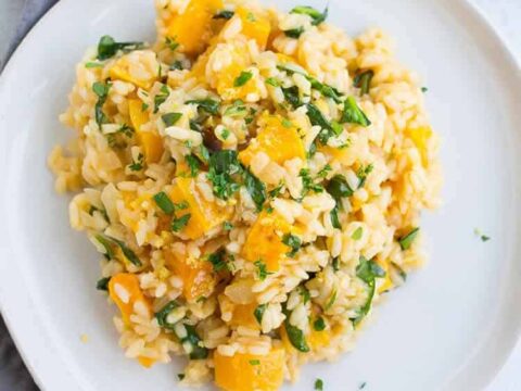 Risotto aux épinards et butternut au cookeo