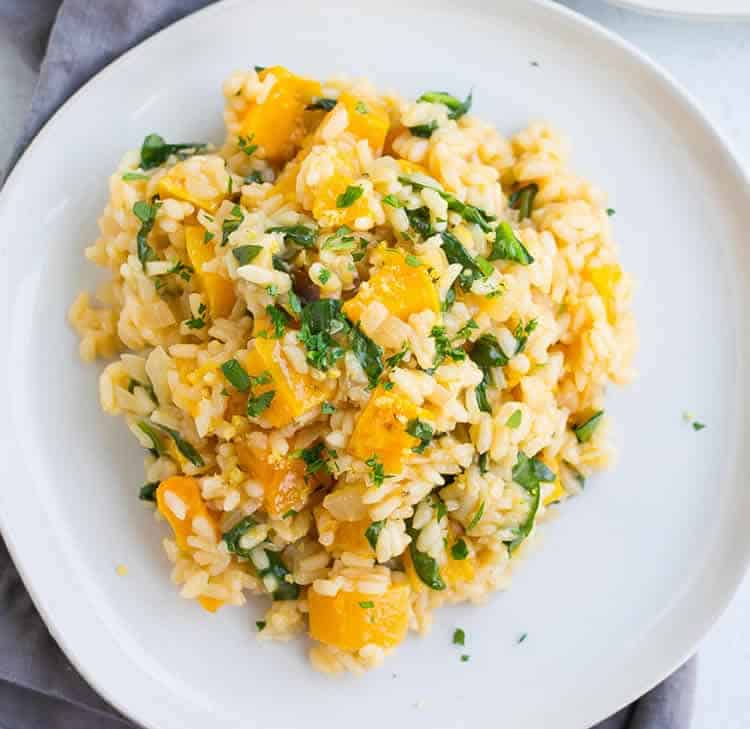Risotto aux épinards et butternut au cookeo