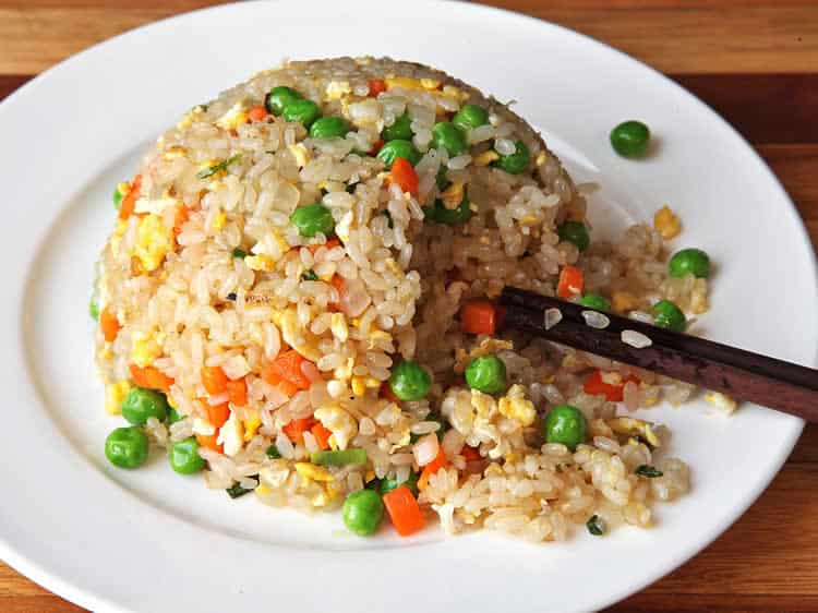 Riz aux carottes et petits pois