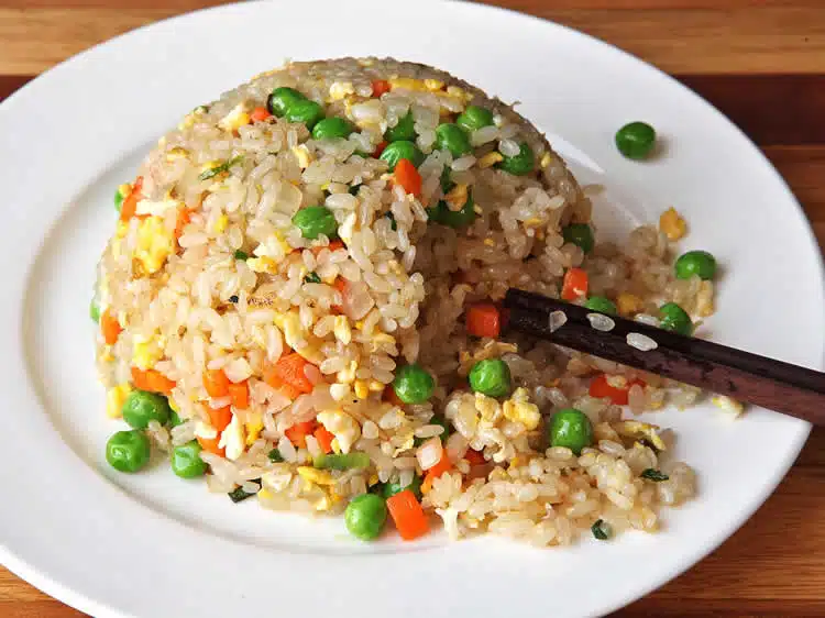 Riz aux carottes et petits pois