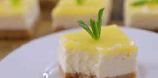 Carrés cheesecake au citron