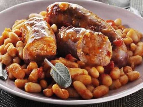 Cassoulet avec saucisses au cookeo