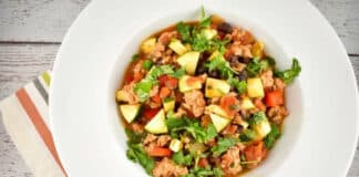 Courgettes au boeuf à la mexicaine